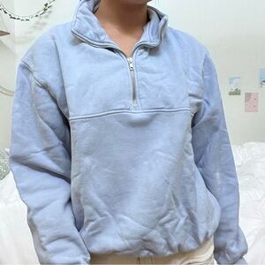 Brandy Melville Blue Quarter Zip